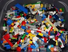 Bulk LEGO LOT 2 pound box of Bricks, parts, Pieces, Tires accessories five pound