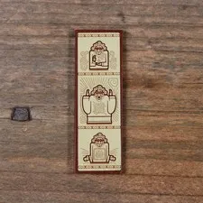LEGO Disney Encanto Brunos Vision Prophecy Tile 2x6 Brown 69729pb120 Scratched