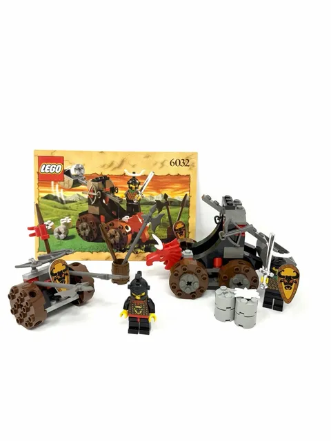 LEGO Castle 6032 Catapult Crusher 4806 Axe Cart 100% Complete Lot Manual