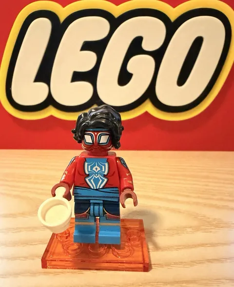 Lego CMF Pavitr Prabhakar / Spider-Man India Minifigure With Accessory