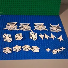 LEGO White Spider Web Elements Bulk Lot 19 Pieces. Excellent Condition