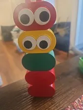 Lego Duplo Googly Eyes Primary Red Yellow 2X2 Head Block Movable Vintage