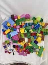LEGO Pink DUPLO LOT of Bricks Pieces And  Figures