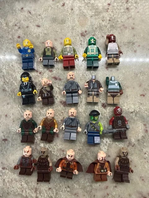 LEGO Minifigure Lot 20 Figures Lord of the Rings Orcs Lake-town City Police