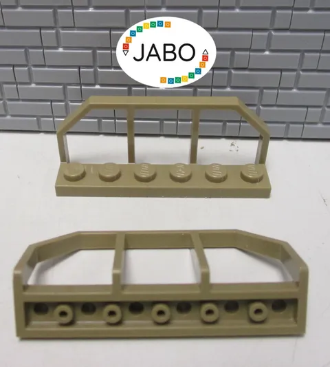 (M4/6/7) LEGO 2x 6583 Train Railing 1x6 Dark Tan 9496 75174 75396