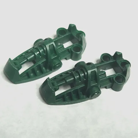 LEGO 47298 Bionicle Foot Toa Metru Dark Green x2 Vintage Genuine