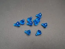 LEGO - 10x - Brick - Rock - 1x1 Jewel 24 Facet - Blue - Blue - 30153