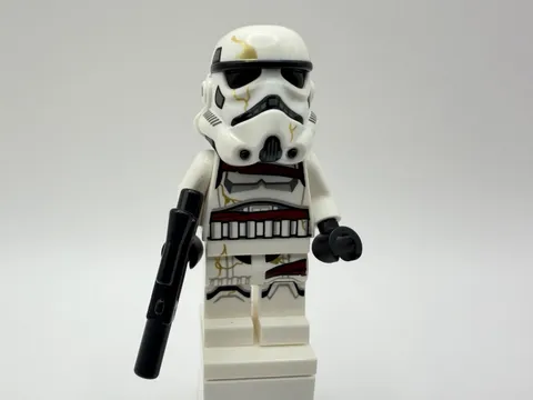 LEGO STAR WARS Part sw1358 - Night Trooper, white helmet, gold cracks - MINT -