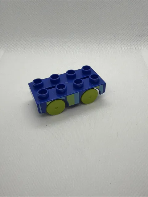 Lego Duplo BLUE WHEEL BASE TRAIN CAR Block w/ Wheels Replacement Coaster Car