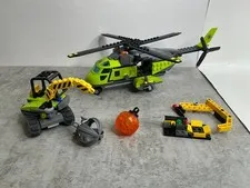 Lego City Volcano Supply Helicopter 60123 PRE-BUILT