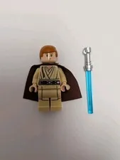 Lego Star Wars Minifigure Obi-Wan Kenobi (Printed Legs) sw0592 Lightsaber A3