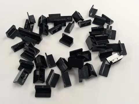 Lego 50x New Black Panel 1 x 2 x 1 with Rounded Corners # 4865b