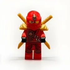 LEGO Ninjago Kai Minifig Red Ninja w/ Two Gold Swords 2015 Limited