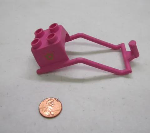 Lego Duplo Block Hot Pink Horse Pony Harness For Princess Set Vintage Sticker