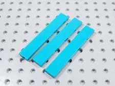 LEGO Lot of 3 Bright Bluish Green 1x6 Smooth Tiles Plates BM