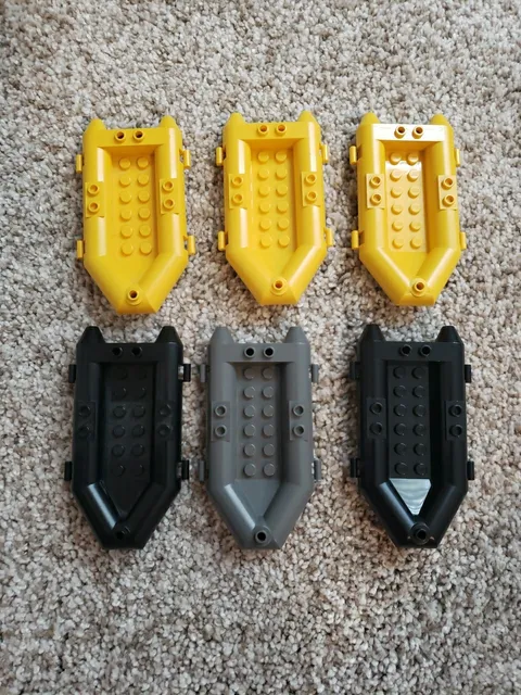 LEGO Small Boat Rubber Raft Lot Of 6