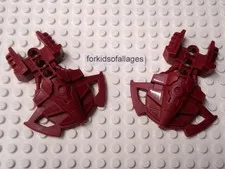 Lego Bionicle Part 58230 Foot Barraki Kalmah Dark Red x2  - ( 1 Pair of Feet )