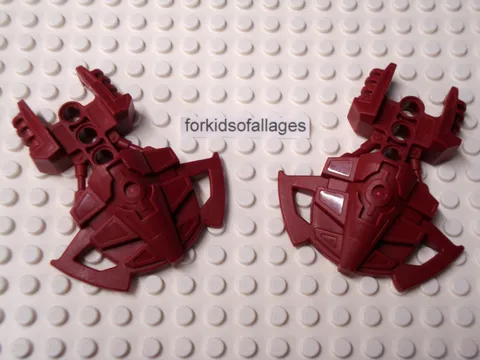 Lego Bionicle Part 58230 Foot Barraki Kalmah Dark Red x2  - ( 1 Pair of Feet )
