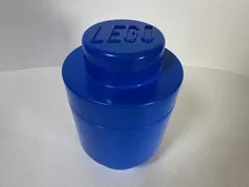 LEGO Storage Brick Container Round Blue