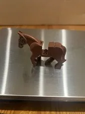 LEGO Brown Horse Minifigure w/ Movable Legs Black Bridle LOTR Western Farm