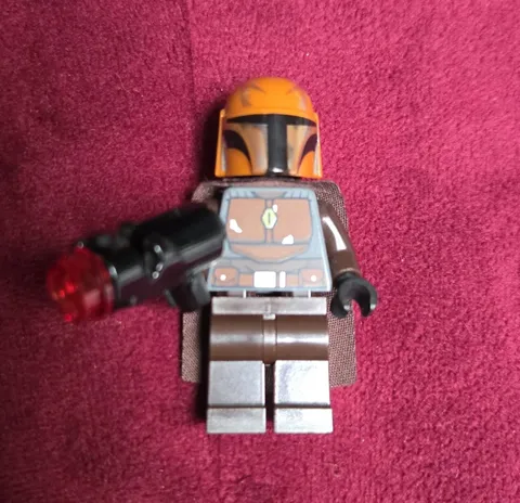 LEGO Star Wars Mandalorian Tribe Warrior Dark Orange Helmet Minifigure 75267
