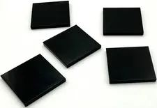 Lego 5 New Black Tiles Flat Smooth 4 x 4 Parts