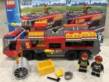 LEGO City 60061 Airport Fire Truck 100% Complete w/ Both Manuals Minifigs 2014