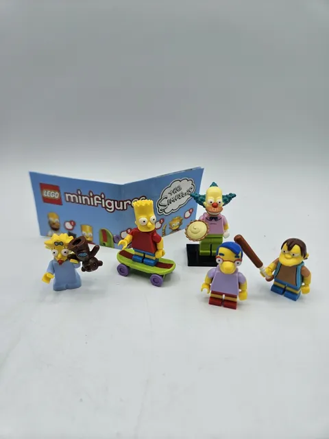 Lego Simpsons Series 1 Mini Fig Lot (5) Bart Krusty Maggie Nelson Milhouse 