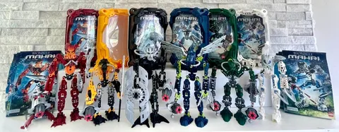 Bionicle Toa Mahri Set of 6: 8910 - 8915 with Packaging, Frames & Manuals.