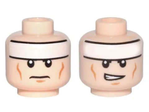 LEGO® Part 3626pb0637 - Minifigure, Head Dual Sided White Headband  (Batman)