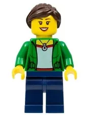 LEGO® Minifigure Town twn260 Camper Female Dark Blue Legs