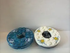 Legos Ninjago Spinjitzo • Spinner Lot of 2 Spinners - White & Blue