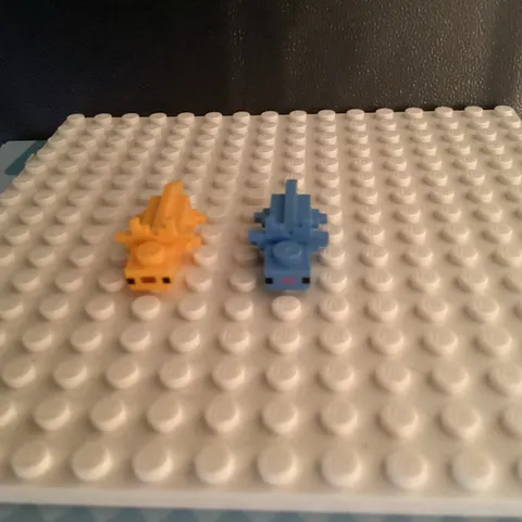 Lego Axolotl Minifigure blue/orange Minecraft 30647 21180 Qty 2