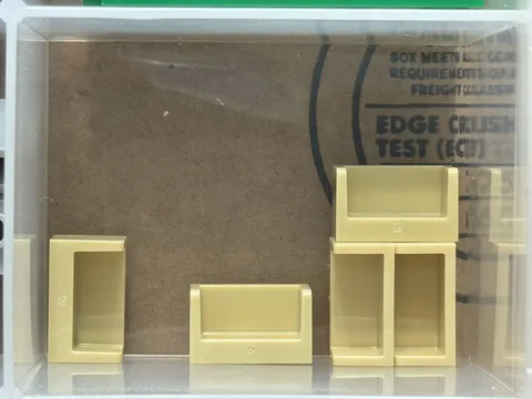 LEGO Parts - Tan Panel 1 x 2 x 1 Rounded Corners and 2 Sides - No 23969 - QTY 5