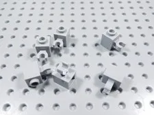 LEGO Lot of 6 Light Bluish Gray 1x1 Bricks w/ Vertical Clip BC
