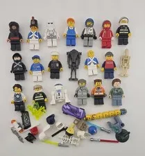 LEGO Minifigures Lot of 20 Assorted Characters, Minifigure Parts and More