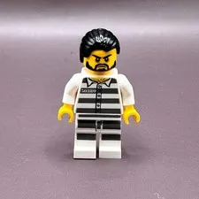 LEGO Minifigure Jail Prisoner cty0871 City Police 60174 Stripes