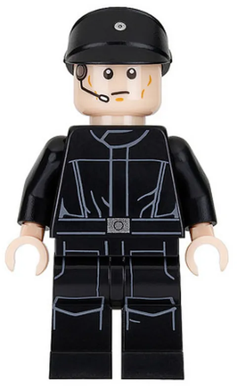 LEGO [No Color/Any Color] Imperial Shuttle Pilot - Light Nougat Head with Headse