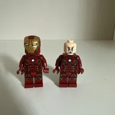 LEGO MARVEL SUPER HEROES IRON MAN Mark 45 Armor Rare sh0164 Qty 2 Lot Minifigure