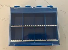 LEGO Minifigure Display Case - 8 Figures - Blue - Stackable Storage - Retired