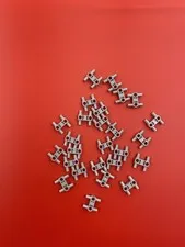 24x LEGO Technic Liftarm 1x2 Thick Beam Connector Parts Lot Light Bluish Gray