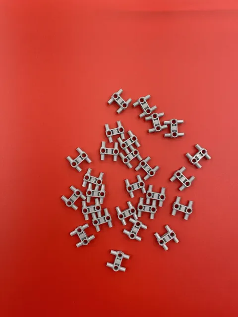 24x LEGO Technic Liftarm 1x2 Thick Beam Connector Parts Lot Light Bluish Gray