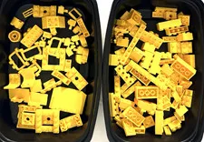 LEGO Yellow Building Parts Lot 135 Pieces Genuine Bulk