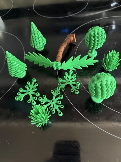 LEGO Vintage Trees Plants Lot 10 Pirate Palm Cypress Pine Bush Landscape Foliage