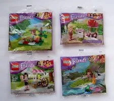 Lot of 4 Lego Friends Polybags 30106 30108 30115 30105 NEW boat picnic mailbox