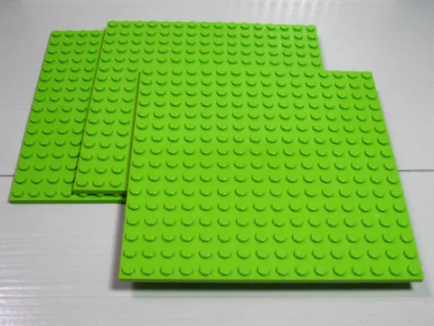LEGO® 16x16 Plate Bright Yellowish Lime Green Lot #91405 Lot 3 Pieces