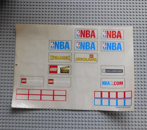 LEGO ® 3432stk01 set 3432 NBA challenge sticker decal incomplete 4