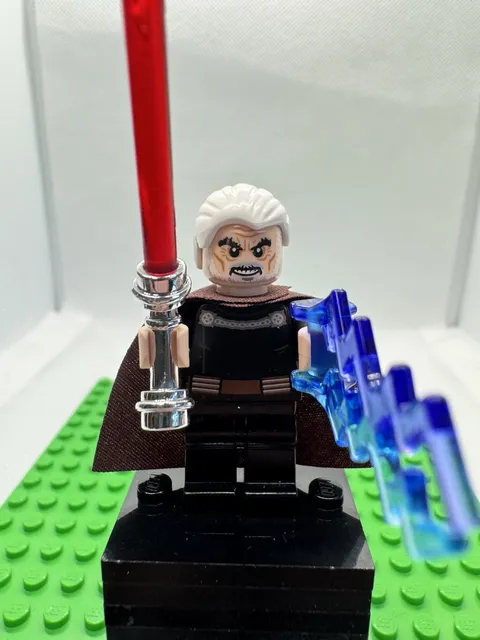 Lego Star Wars Minifigure: Count Dooku Sw0472 Plus 2 Sets of Black Armor