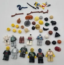 LEGO Minifigure Lot Mixed Characters Assorted Accessories & Parts Hats & Hair