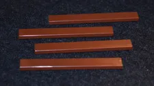 (4) 1x8 Reddish BROWN Smooth Finishing Tile Bricks - NEW Lego Parts ~